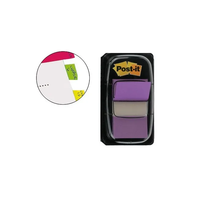 BANDERITAS SEPARADORAS 680-8 VIOLETA -DISPENSADOR DE 50