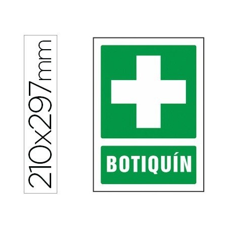 PICTOGRAMA SYSSA SEÑAL DE BOTIQUIN EN PVC 210X297 MM