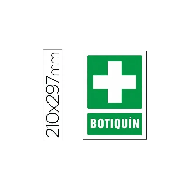 PICTOGRAMA SYSSA SEÑAL DE BOTIQUIN EN PVC 210X297 MM