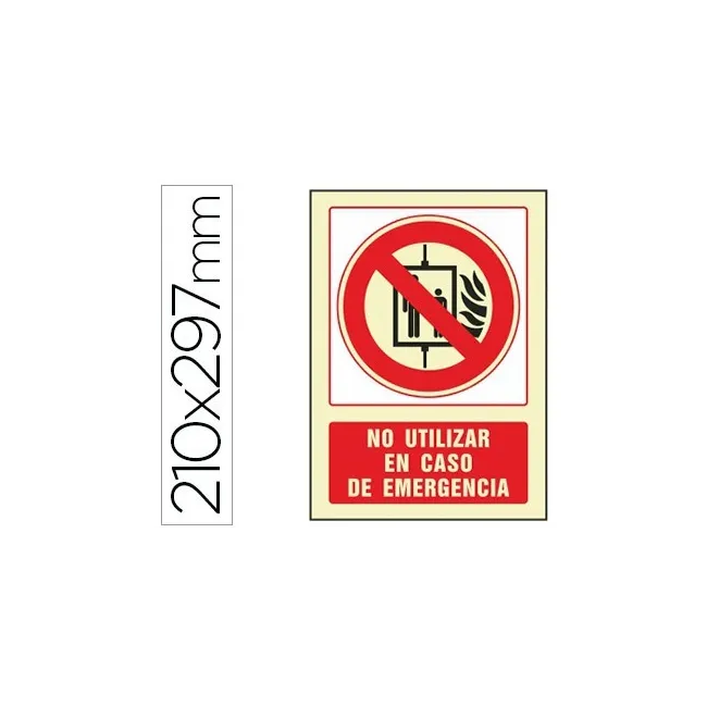 PICTOGRAMA SYSSA SEÑAL DE NO UTILIZAR EN CASO DE INCENDIO EN PVC FO...