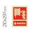 PICTOGRAMA SYSSA SEÑAL DE MANGUERA EN PVC FOTOLUMINISCENTE 210X297 MM