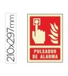 PICTOGRAMA SYSSA SEÑAL DE PULSADOR DE ALARMA EN PVC FOTOLUMINISCENT...