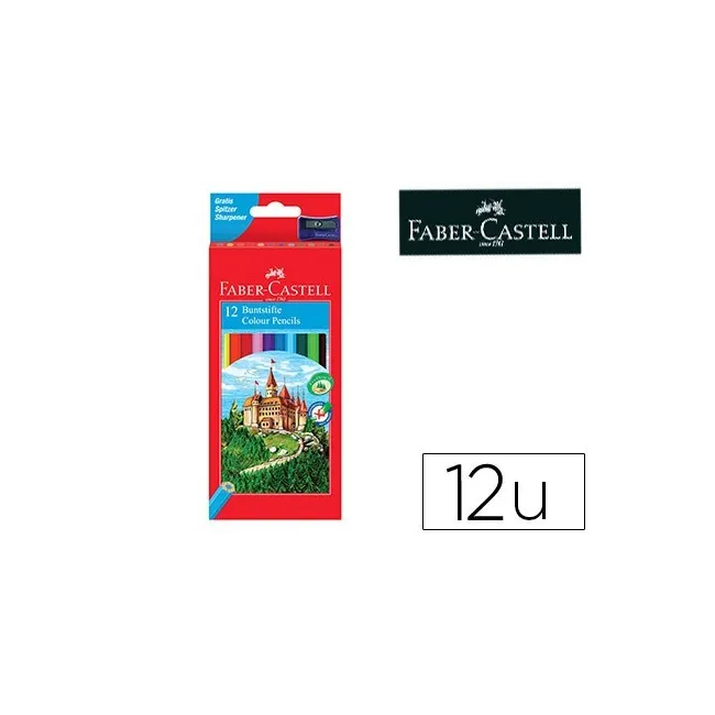 LAPICES DE COLORES FABER CASTELL C/ 12 COLORES HEXAGONAL MADERA REF...