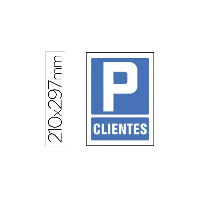 PICTOGRAMA SYSSA SEÑAL DE PARKING CLIENTES EN PVC 210X297 MM