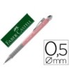 PORTAMINAS FABER CASTELL 0.5 MM APOLLO RETRACTIL COLOR ROSA CLARO
