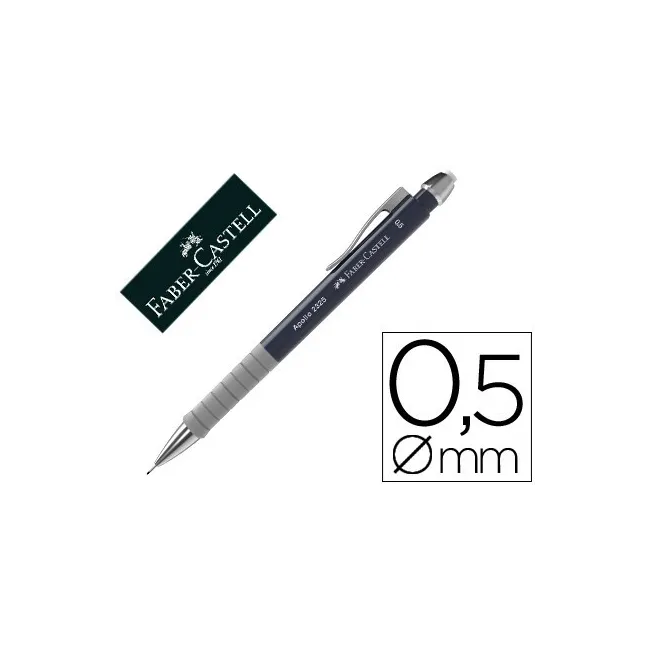 PORTAMINAS FABER CASTELL 0.5 MM APOLLO RETRACTIL COLOR AZUL OSCURO