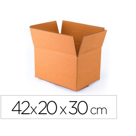 CAJA DE EMBALAR MARRON Q-CONNECT DOBLE CANAL 420X200X300 MM
