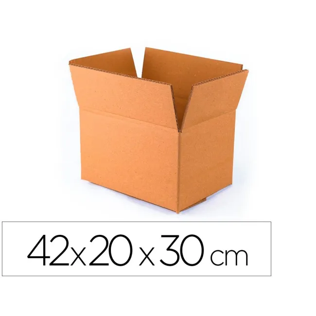 CAJA DE EMBALAR MARRON Q-CONNECT DOBLE CANAL 420X200X300 MM