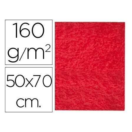 FIELTRO LIDERPAPEL 50X70CM ROJO 160G/M2