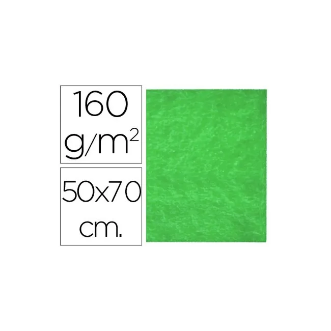 FIELTRO LIDERPAPEL 50X70CM VERDE 160G/M2