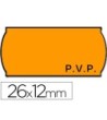 ETIQUETAS METO ONDULADAS 26 X 12 MM PVP FN. ADH 2 -FLUOR NARANJA -R...