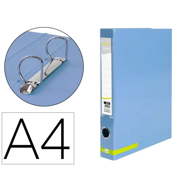 CARPETA DE 2 ANILLAS 25 MM MIXTAS LIDERPAPEL A4 FORRADO COLOR SYSTE...