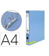 CARPETA DE 2 ANILLAS 25 MM MIXTAS LIDERPAPEL A4 FORRADO COLOR SYSTE...