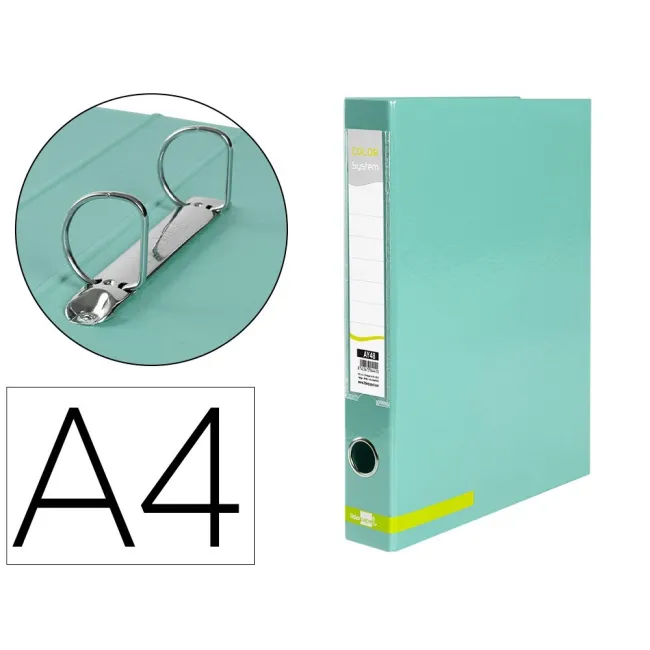 CARPETA DE 2 ANILLAS 25 MM MIXTAS LIDERPAPEL A4 FORRADO COLOR SYSTE...
