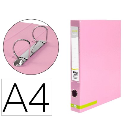 CARPETA DE 2 ANILLAS 25 MM MIXTAS LIDERPAPEL A4 FORRADO COLOR SYSTE...