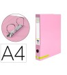 CARPETA DE 2 ANILLAS 25 MM MIXTAS LIDERPAPEL A4 FORRADO COLOR SYSTE...