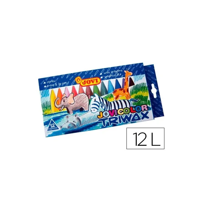 LAPICES CERA JOVICOLOR TRIANGULAR TRIWAX 12 COLORES