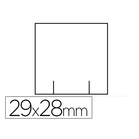 ETIQUETAS METO BLANCA 29X28 MM TROQUELADA ROLLO DE 700 ETIQUETAS