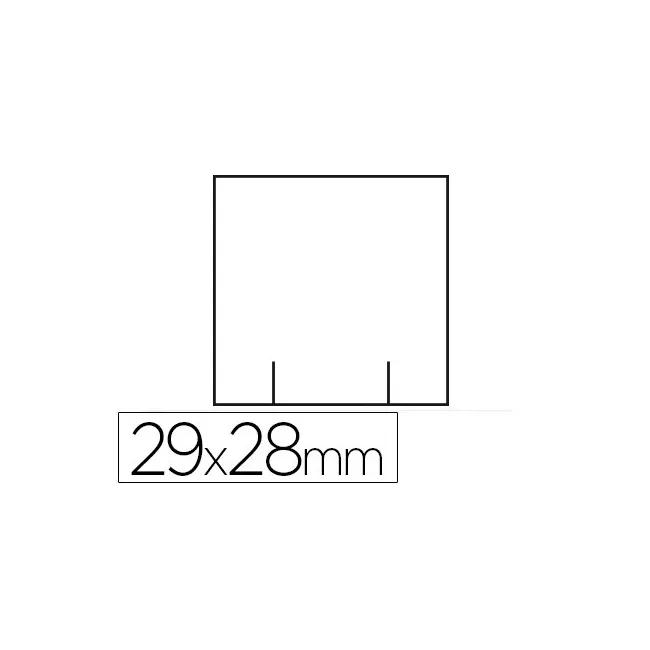 ETIQUETAS METO BLANCA 29X28 MM TROQUELADA ROLLO DE 700 ETIQUETAS