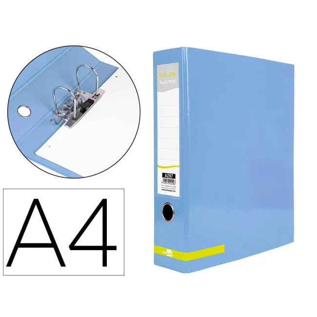 ARCHIVADOR DE PALANCA LIDERPAPEL A4 COLOR SYSTEM FORRADO SIN RADO L...