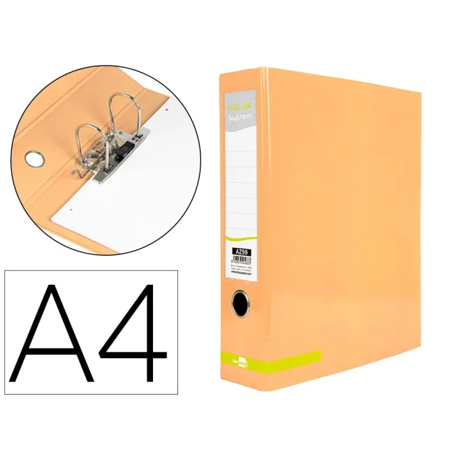 ARCHIVADOR DE PALANCA LIDERPAPEL A4 COLOR SYSTEM FORRADO SIN RADO L...