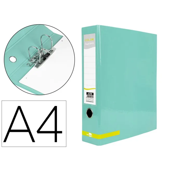 ARCHIVADOR DE PALANCA LIDERPAPEL A4 COLOR SYSTEM FORRADO SIN RADO L...