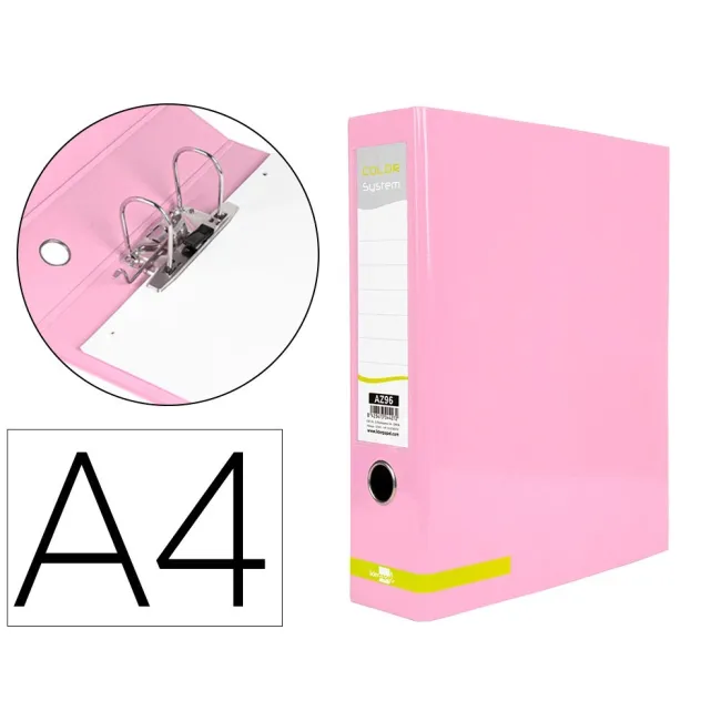 ARCHIVADOR DE PALANCA LIDERPAPEL A4 COLOR SYSTEM FORRADO SIN RADO L...
