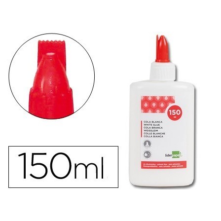 PEGAMENTO COLA BLANCA LAVABLE LIDERPAPEL 150 ML