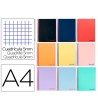 CUADERNO ESPIRAL LIDERPAPEL A4 WONDER TAPA PLASTICO 80H 90GR CUADRO...