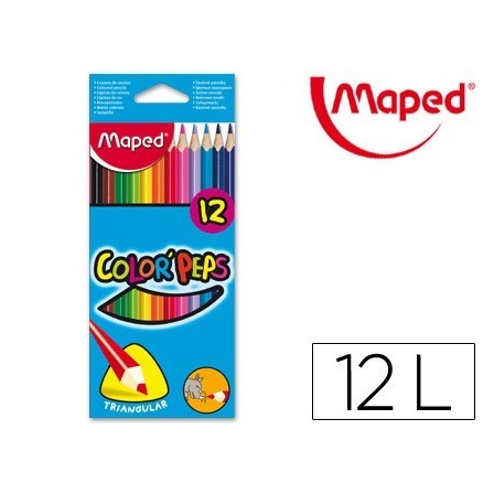 LAPICES DE COLORES MAPED 183212 TRIANGULARES CAJA DE 12UNID