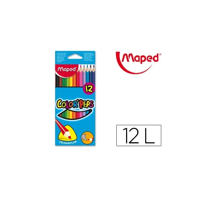 LAPICES DE COLORES MAPED 183212 TRIANGULARES CAJA DE 12UNID