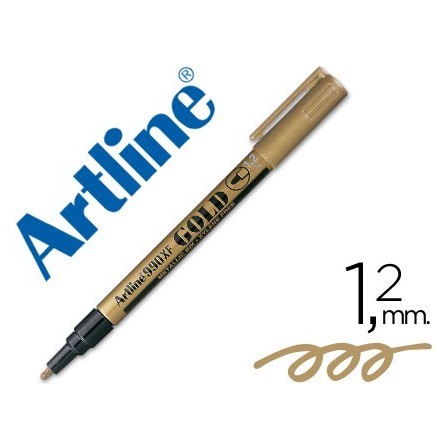 ROTULADOR ARTLINE MARCADOR PERMANENTE PUNTA METALICA EK-990 ORO -PU...