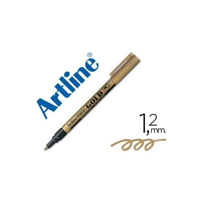 ROTULADOR ARTLINE MARCADOR PERMANENTE PUNTA METALICA EK-990 ORO -PU...