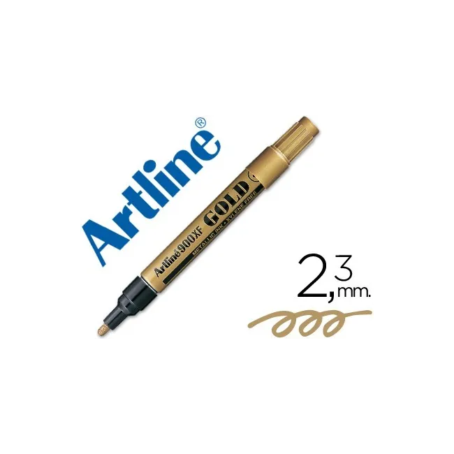 ROTULADOR ARTLINE MARCADOR PERMANENTE TINTA METALICA EK-900 ORO -PU...