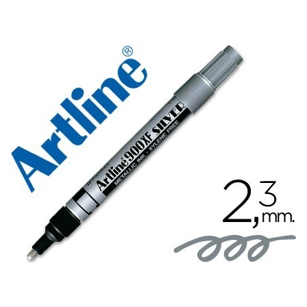 ROTULADOR ARTLINE MARCADOR PERMANENTE TINTA METALICA EK-900 PLATA -...