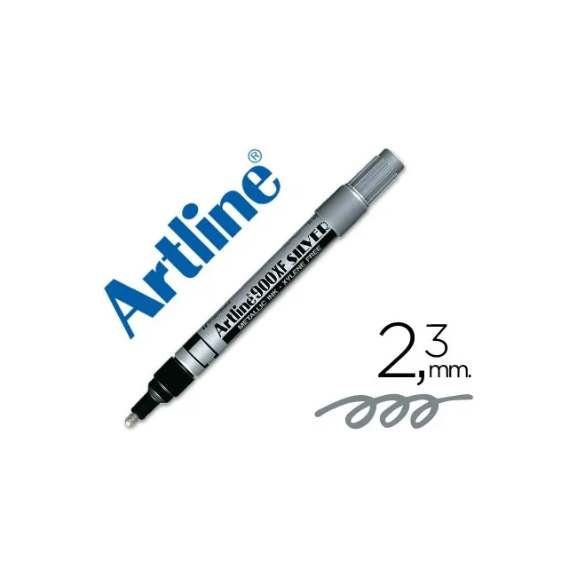 ROTULADOR ARTLINE MARCADOR PERMANENTE TINTA METALICA EK-900 PLATA -...