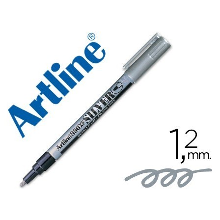 ROTULADOR ARTLINE MARCADOR PERMANENTE TINTA METALICA EK-990 PLATA -...