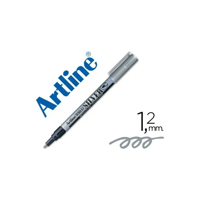 ROTULADOR ARTLINE MARCADOR PERMANENTE TINTA METALICA EK-990 PLATA -...