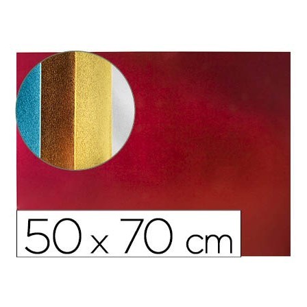 GOMA EVA LIDERPAPEL 50X70 CM ESPESOR 2 MM METALIZADA ROJO