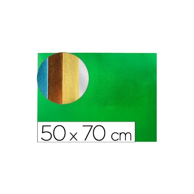GOMA EVA LIDERPAPEL 50X70 CM ESPESOR 2 MM METALIZADA VERDE
