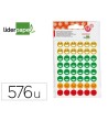 GOMETS ESCOLAR LIDERPAPEL CARAS BOLSA DE 12 HOJAS 48 CARAS POR HOJA...