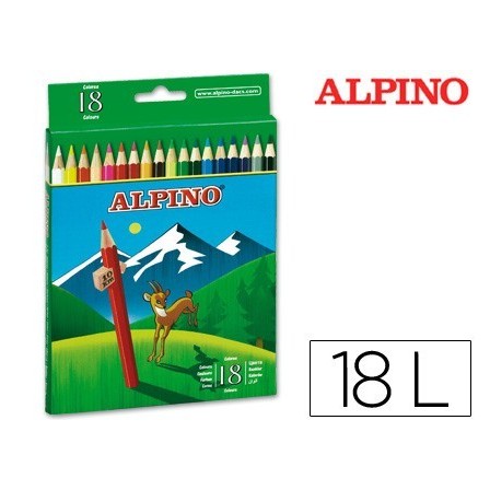 LAPICES DE COLORES ALPINO 656 C/ DE 18 COLORES LARGOS