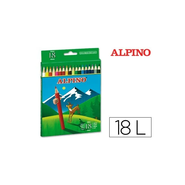 LAPICES DE COLORES ALPINO 656 C/ DE 18 COLORES LARGOS