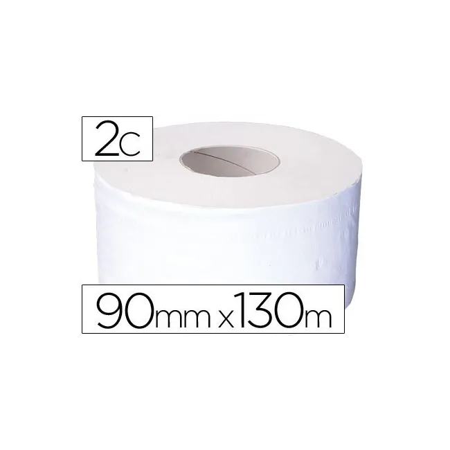 PAPEL HIGIENICO JUMBO 2 CAPAS RECICLADO -ROLLO CON 130 MTS. -PARA D...
