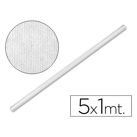 PAPEL KRAFT LIDERPAPEL BLANCO -ROLLO 5X1 MT