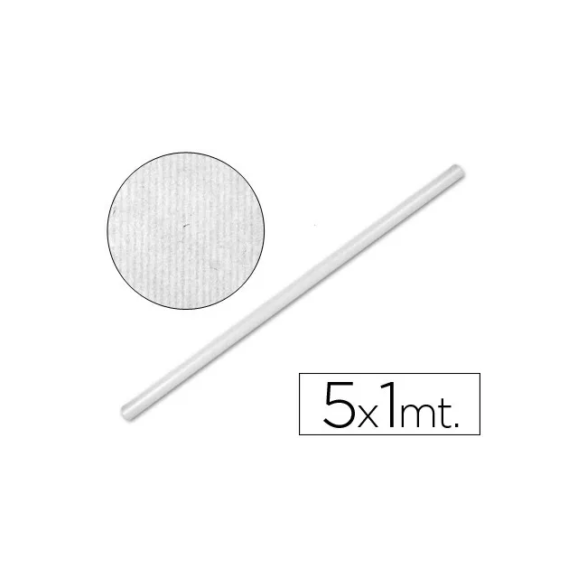 PAPEL KRAFT LIDERPAPEL BLANCO -ROLLO 5X1 MT