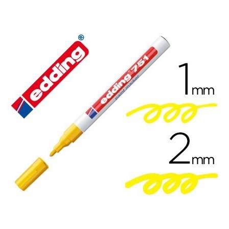 ROTULADOR EDDING PUNTA FIBRA 751 AMARILLO PUNTA REDONDA 1-2 MM