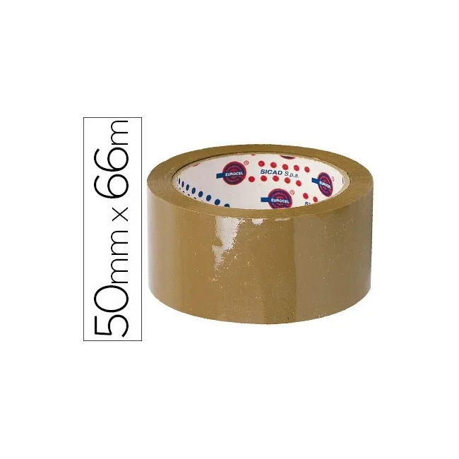 CINTA ADHESIVA EUROCEL POLIPROPILENO HAVANA 66 MT X 50 MM -PARA EMB...