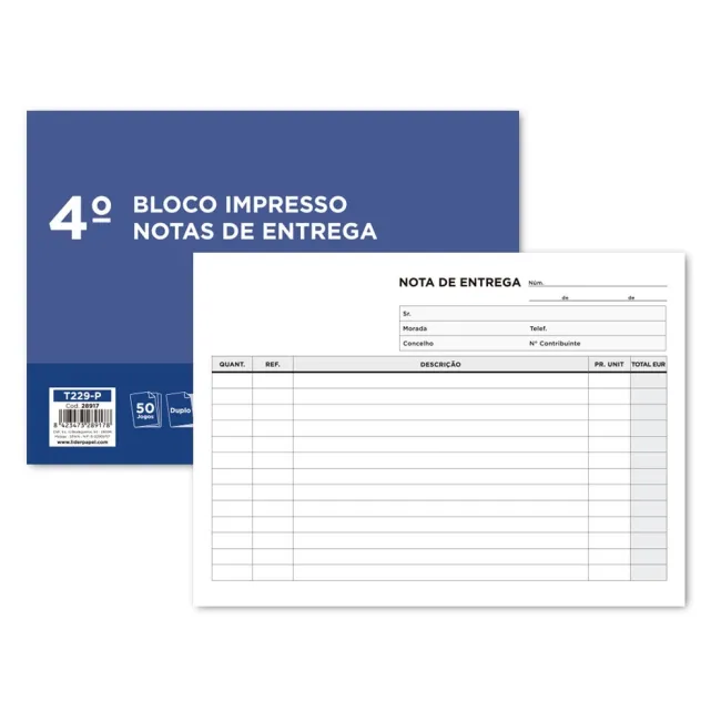 TALONARIO LIDERPAPEL ENTREGAS CUARTO APAISADO 229 DUPLICADO -TEXTO ...