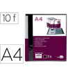 CARPETA LIDERPAPEL 10 FUNDAS CANGURO PP DIN A4 NEGRO OPACO PORTADA ...